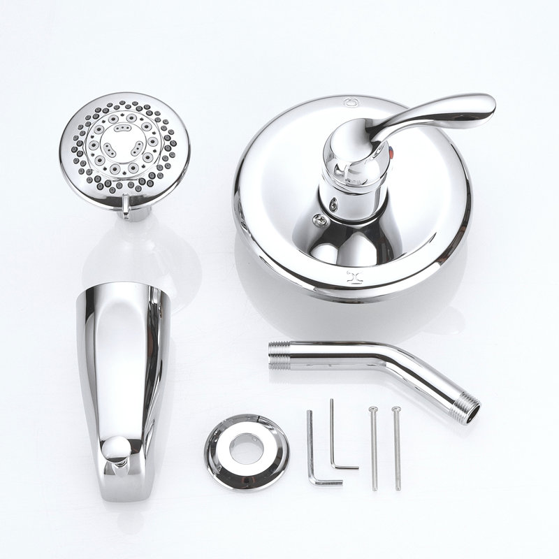 Premium Chrome Shower Faucets & Systems, Stainless Steel Rain Head For Spa-like Bathing