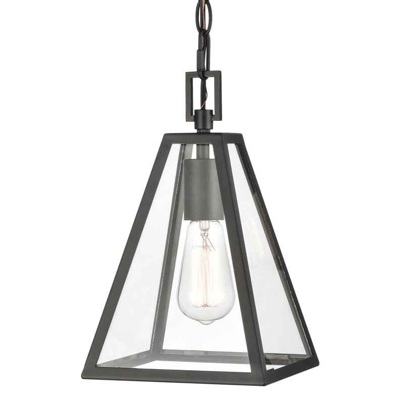 Mini-luminaire suspendu 1 lumière de 7 po Tangent - Noir mat, H 12 po x l 7 po x P 7 po, 100 W