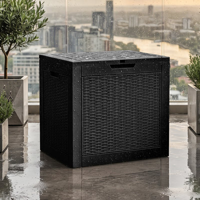 22" D X 17" W 40 Gallon Water Resistant Lockable Deck Box With Seat