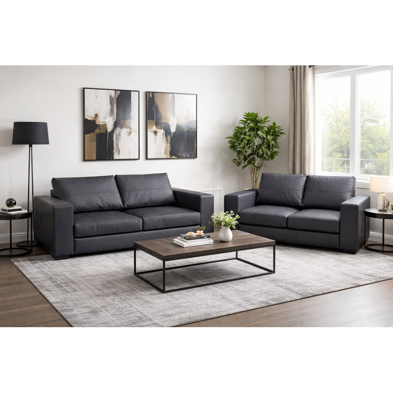 Bogoslav Faux Leather Living Room Set