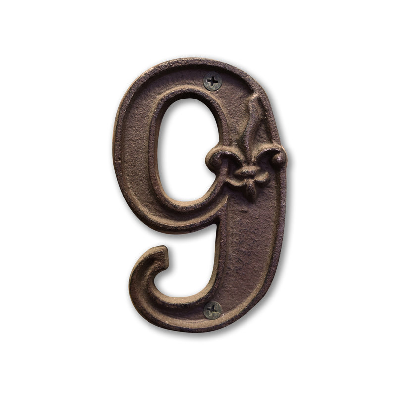 Metal House Number, 9