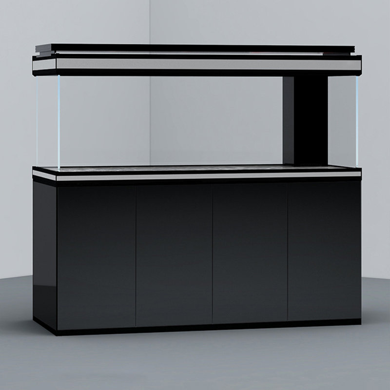 Black Large Minimalist Rectangular Aquarium Tank, 305 Gallon (62.2" H x 78.7" W x 31.5" D)