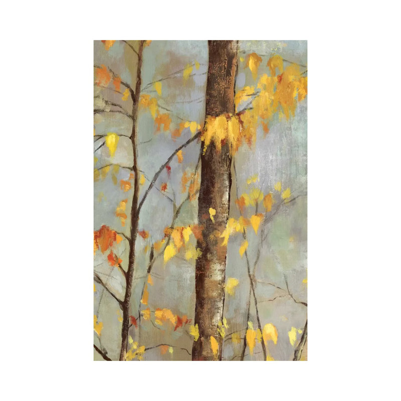Golden Branches II by Allison Pearce - Wrapped Canvas Painting, 20.32 cm H x 30.48 cm W