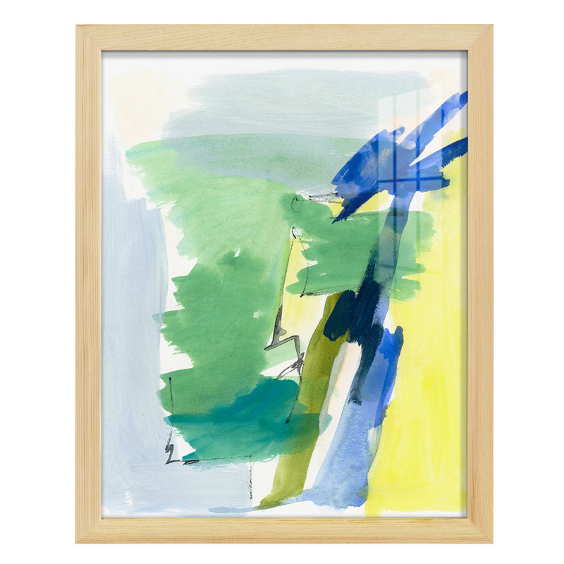 Wicklow III - Imprimé, H 15 po x l 12 po x P 1 po, Papier avec cadre naturel