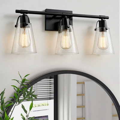 August Grove® 4-Light Seeded Glass Vanity Light