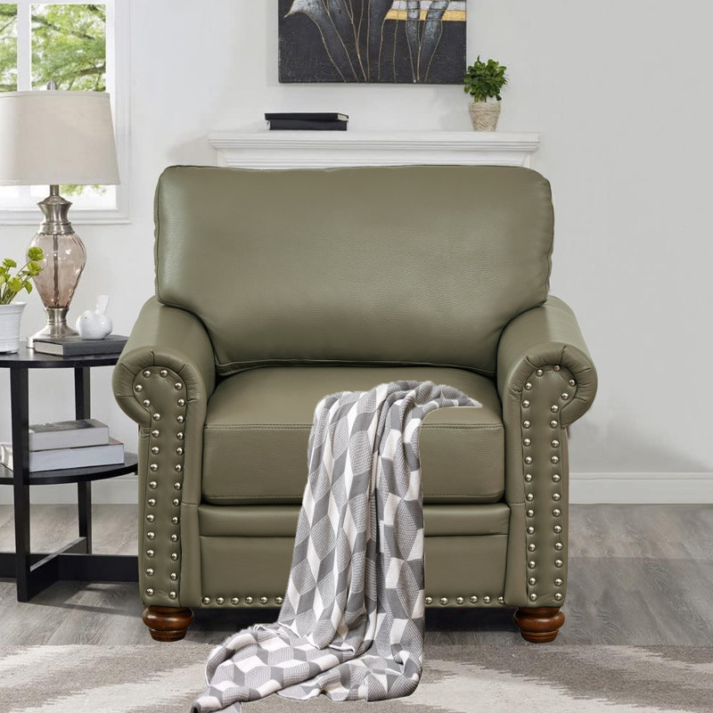 Carowyn d'une largeur de 35,8 po, Similicuir gris