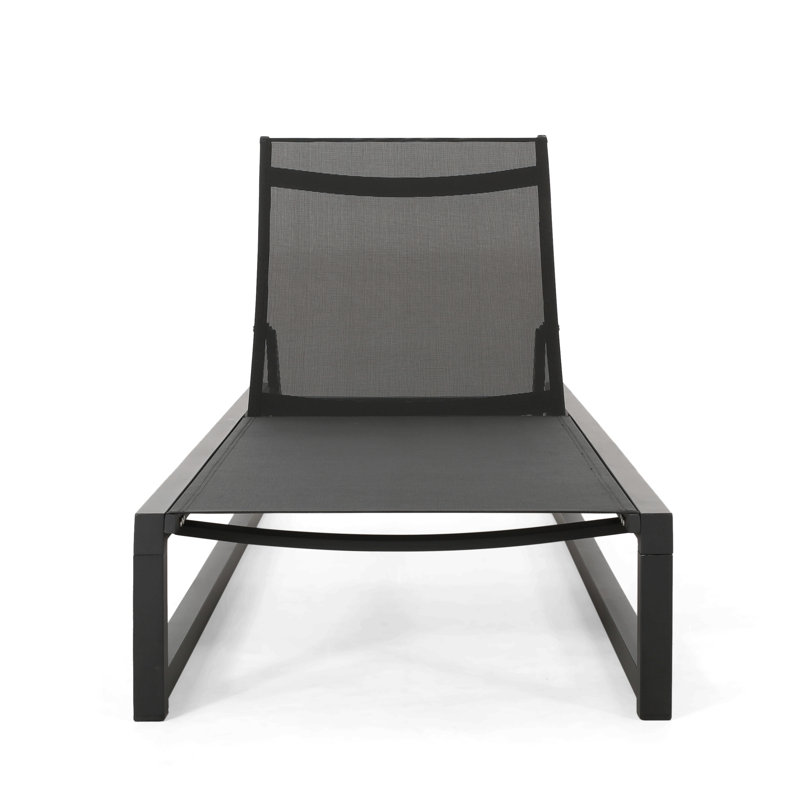 VENICE OUTDOOR CHAISE LOUNGE CHAIR PATIO, Black