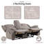 Causeuse inclinable rembourrée 77,9 po Ryong