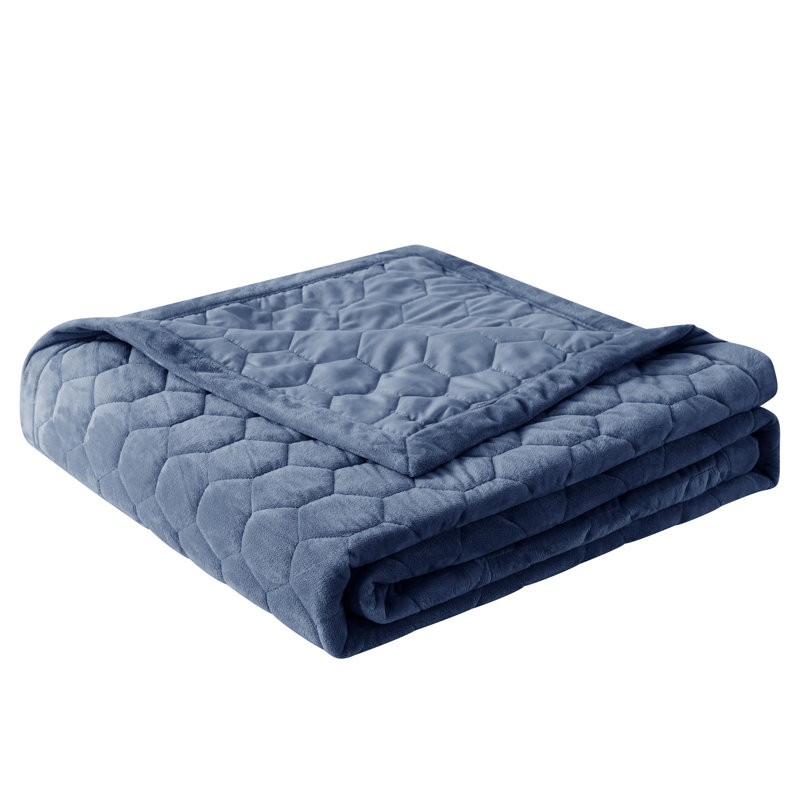 Mini couverture réversible en duvet et nid d'abeille, Très grand