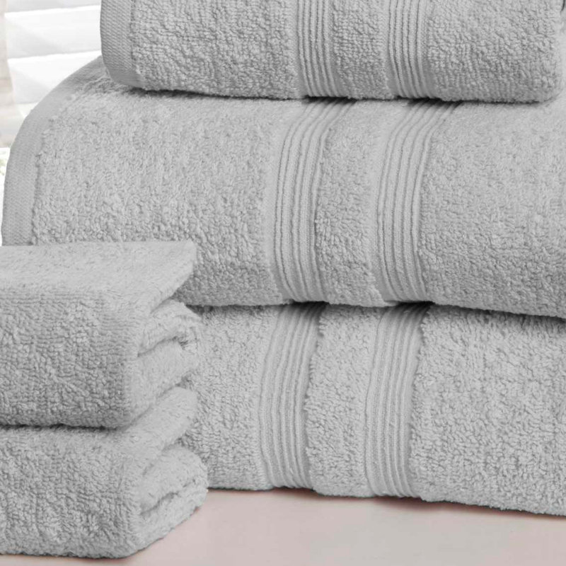 Gyzelle 100% Cotton Midweight Mulit-Size Set, Silver Grey
