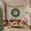 Couronne de Noël illuminée 36/48/60 po avec arc et lumières DEL pour l'intérieur et l'extérieur-1642878474-1642878472