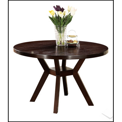 Table de salle à manger à finition espresso Drake avec surface spacieuse et fabrication durable pour une salle à manger élégante et pratique