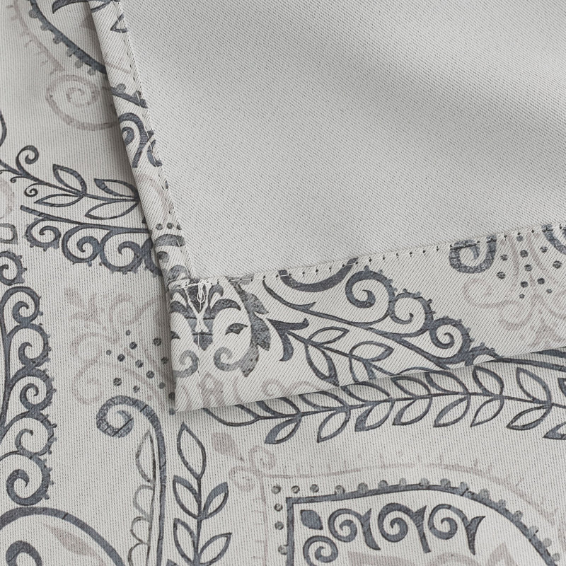 Apolinaras Victoria Ring Top Eyelet Curtains, Silver, 168cm Width x 137cm Drop