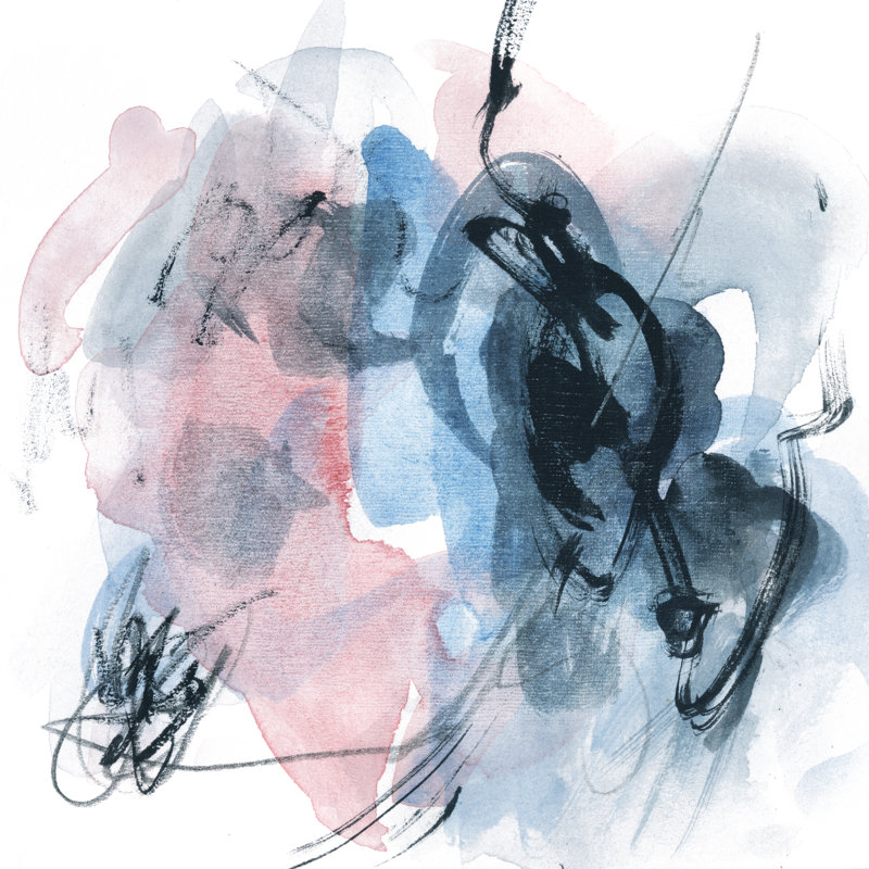 Abstracted Blues II by Melissa Wang - Wrapped Canvas Painting, 76cm H x 76cm W
