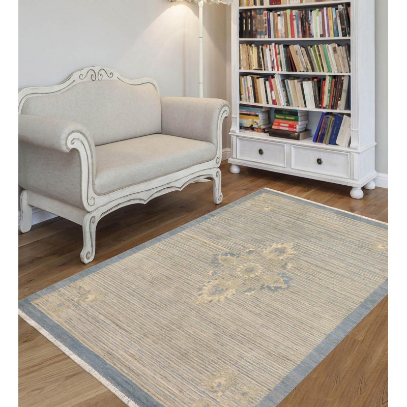 Tapis rectangulaire en laine de conception unique 3 pi 3 po x 4 pi 10 po Dorretta