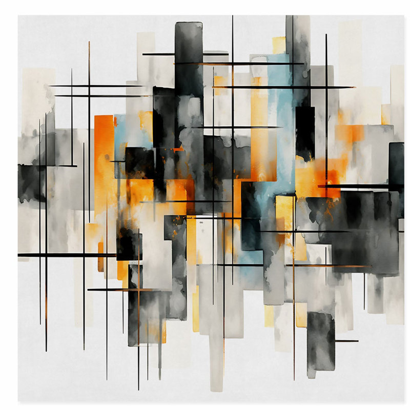 «Abstract», reproduction d'art moderne sans cadre abstrait, H 20 po x l 20 po