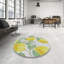Tapis jaune à motif floral Kali-263977734
