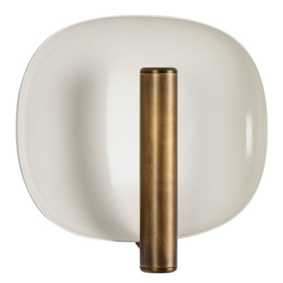 Lustre 9-in White dimmable LED Wall Sconce