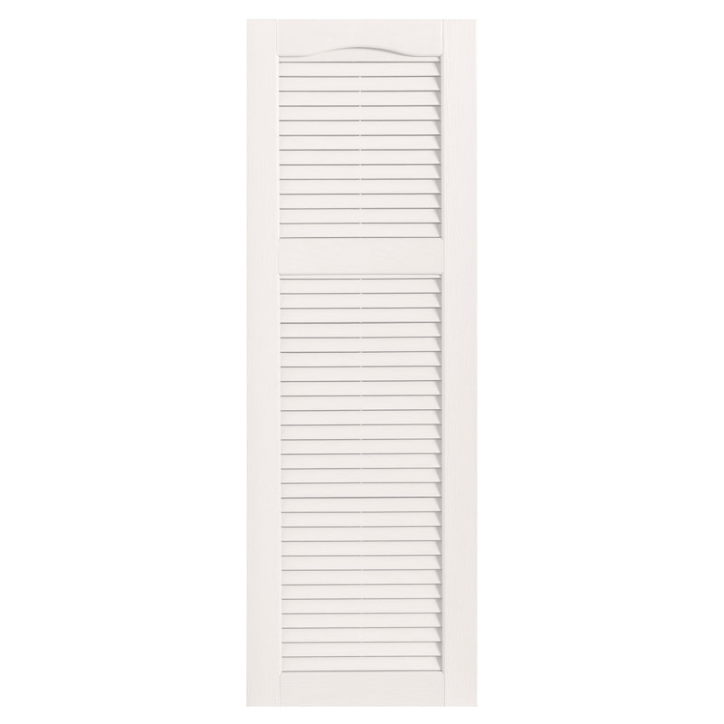 Paire de volets à persiennes style cathédrale, 12 po, 70", Blanc