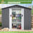 8 ft. W x 6 ft. D Tool Storage Outdoor Storage Shed with  with Floor, Lockable Sliding Doors and Vents-100137803