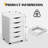  5 Drawer Chest Wood File Cabinet Rolling Storage Dresser With Wheels For Home Office, White