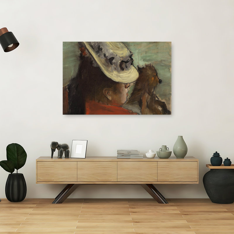 Lady With A Dog, C.1877 Contemporary Abstract Dog Horse Portrait Wall Art Print, 101.6cm H x 152.4cm W