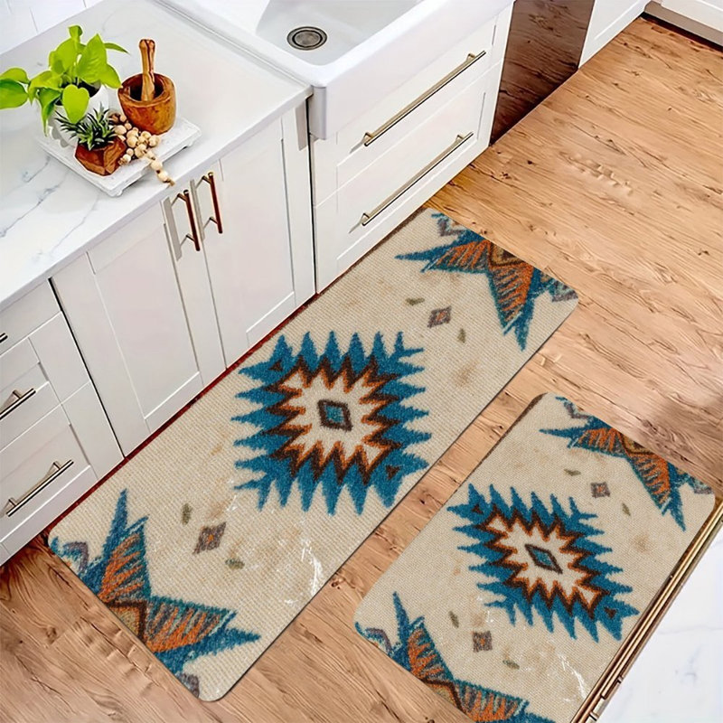 Tapis de cuisine Southwestern Navajo, Bleu sud-ouest