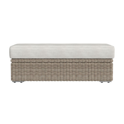 Oglesby Ottoman - Natural and Olefin Beige