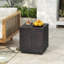 Table d'appoint d'extérieur, cube de table de bout de patio, table basse cannelée MGO pour l'extérieur, jardin, cour, table d'appoint près de la piscine