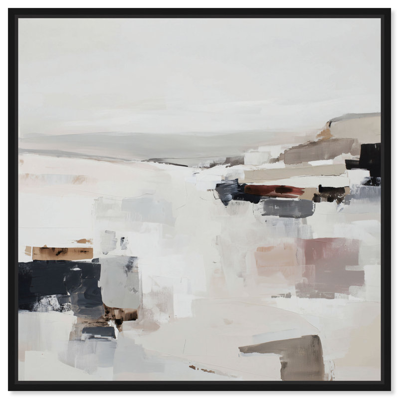 «Mist Fields», reproduction d'art sur toile encadrée par Art Remedy, cadre noir, 40 x 40, 41"H x 41"W, Black Frame