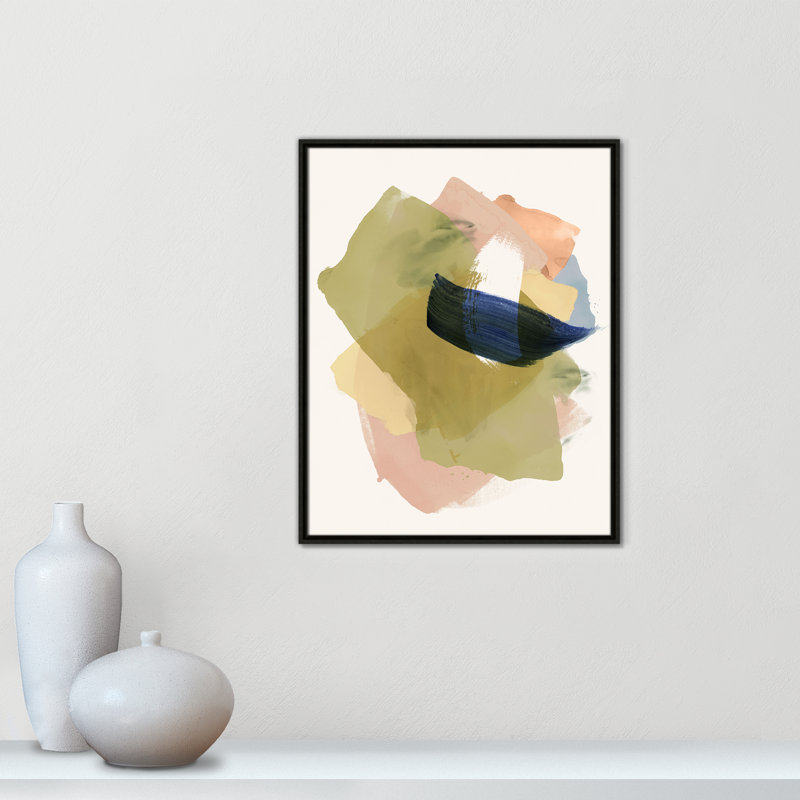 «Brush and Whisper I Print» par , H 29,5 po x l 23,5 po, Flottant espresso
