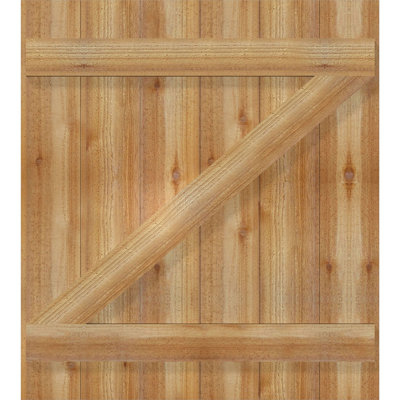 TimberCraft 5 3/8" Boards Joined Board-n-Batten Shutters w/Z-Bar, Western Red Cedar (Per Pair)