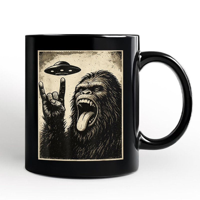 Tasse amusante Bigfoot UFO avec cadeau personnalisé