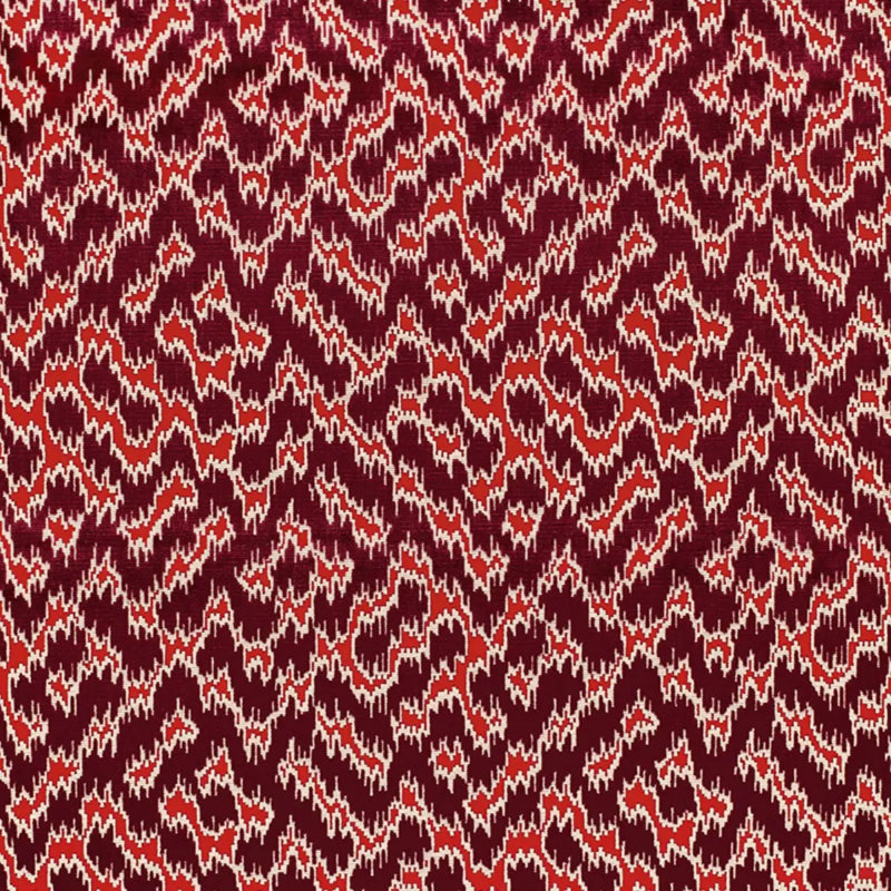Serenissimo Chevron Fabric, Red