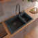 34'' L Drop-In Double Bowl Granite Kitchen Sink