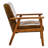 Mid-Century Modern Solid Wood Accent Chair With Faux Leather Upholstery-1031829091