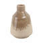 Vase de table chaleureux en céramique rustique pour la décoration intérieure, vase à fleurs décoratif avec finition émaillée et forme intemporelle, parfait pour afficher des arrangements floraux frais ou artificiels dans n'importe quelle pièce - brun clair et crème-1663261242
