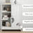 Bathroom Cabinet, Freestanding Storage Cabinet with 1 Cabinet, 3 Open Compartments