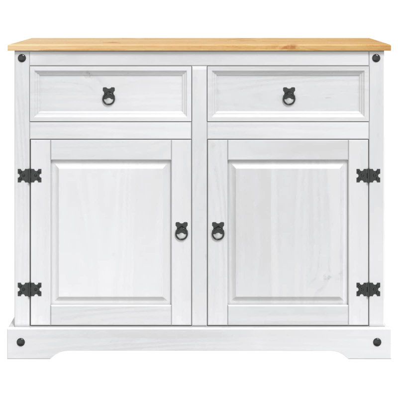 Solid Wood Kitchen Island, White