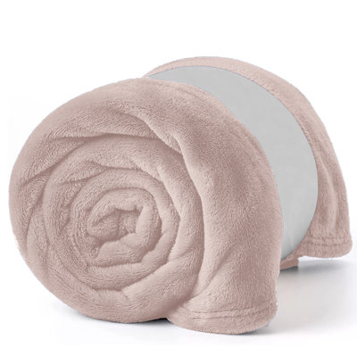 Reversible Plain Weave Fleece Throw Blanket