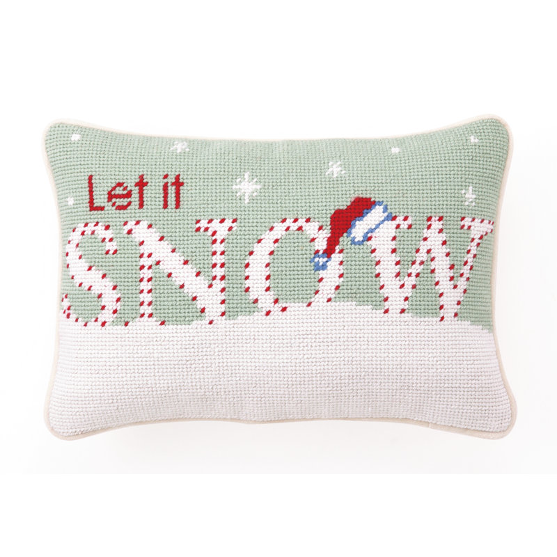 Coussin décoratif de petite taille Let it Snow - 8 x 12 po