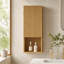 Armoire de salle de bain murale de 41 pouces, 3 unités modulaires avec portes et tablettes ouvertes, solution de rangement durable et élégante
