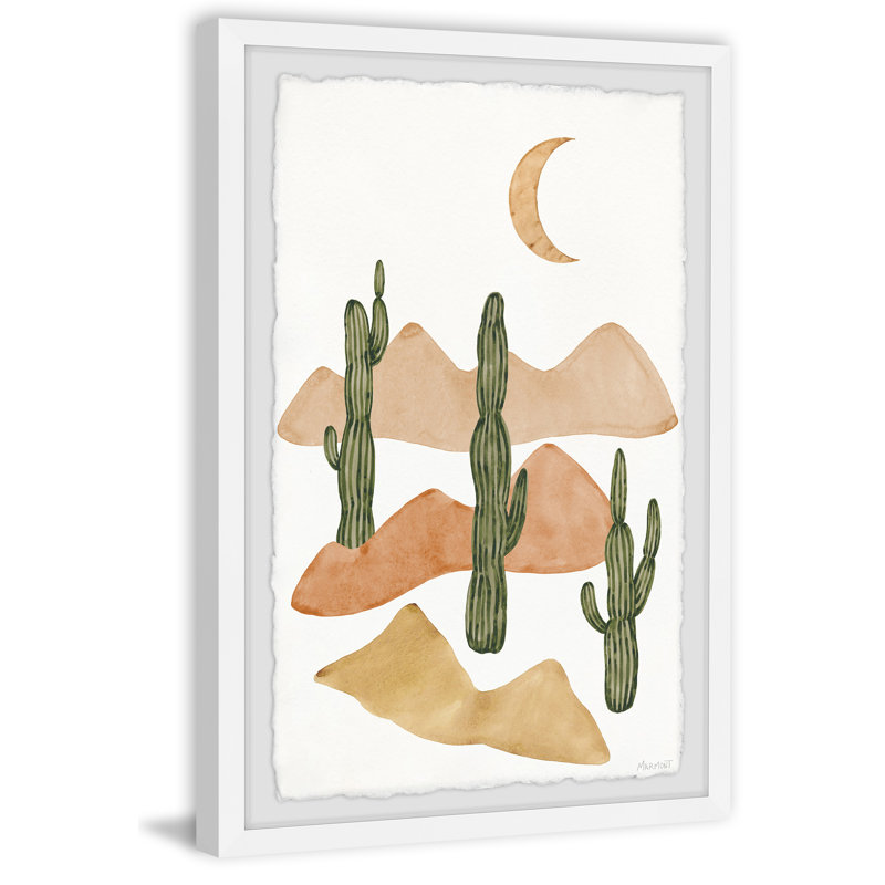 Wild Cactus - Single Picture Frame Painting, 91cm H x 61cm W x 3.81cm D