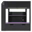 Lit mezzanine avec rangement, lit de jeu moderne en bois aggloméré pour maison compacte