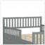 Structure de lit en bois robuste avec garde-corps et tiroirs de rangement sous le lit pour plus de sécurité et d'organisation-1350792547