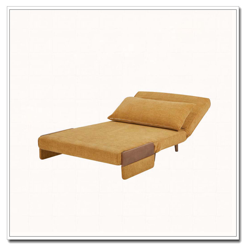 Fauteuil d'appoint rembourré convertible, Brun