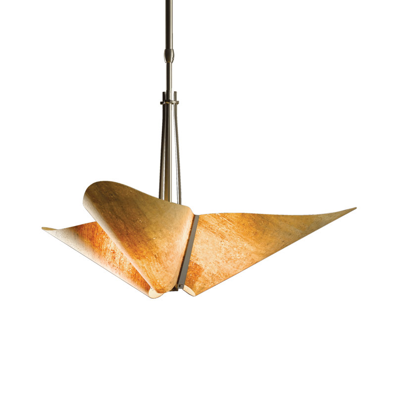 Kirigami 3 - Light Unique/Statement Geometric Chandelier, Translucent Dark Smoke