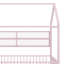 Structure de lit en métal avec clôture et tablettes-648561675-648561782