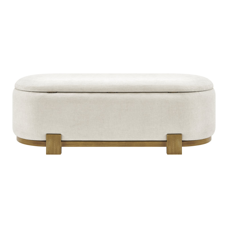 Lajeune Fabric Storage Bench, Seneca Beige