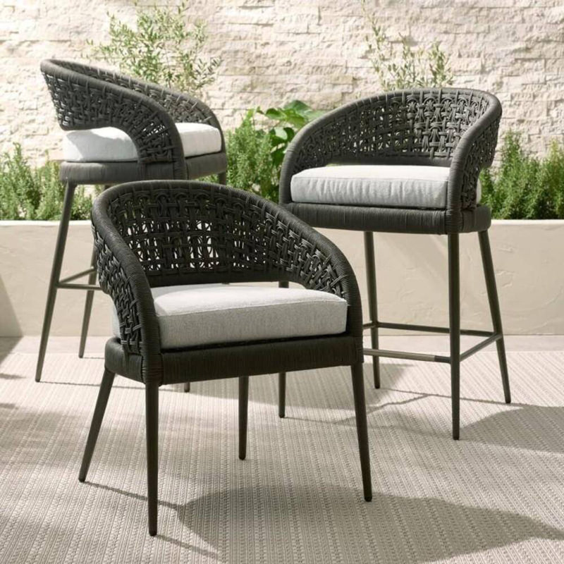 Juri Outdoor Bar Stool, 34.5"